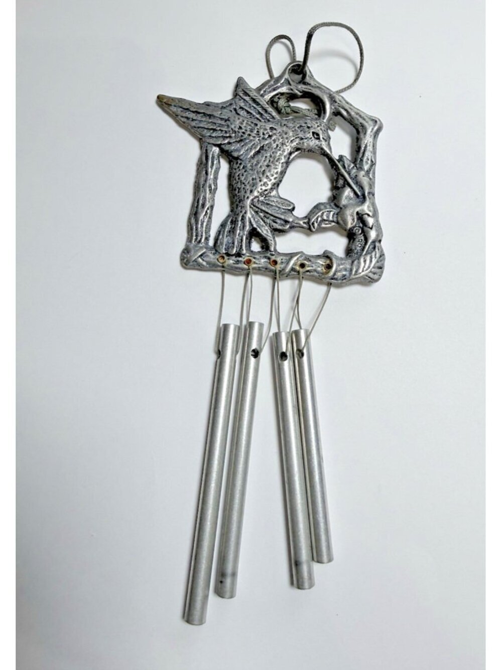 Hummingbird Windchime 8 Inch Vintage 1998 Pewter